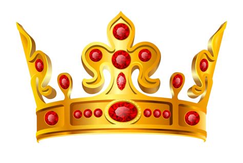 Princess Crown Gold Png Gold And Red Crown - Clip Art Library