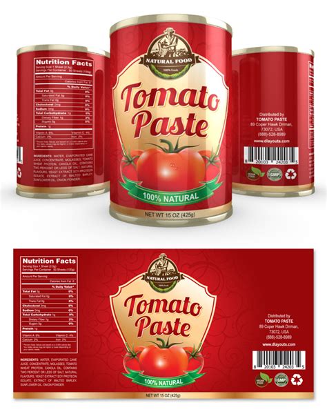 Canned Food Label Template