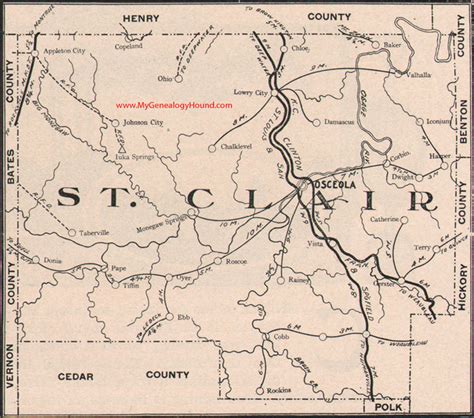 St. Clair County, Missouri 1904 Map