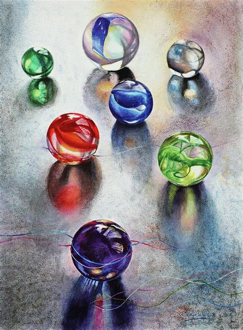 Glass Marbles Paintings for Sale | Marble painting, Glass marbles, Marble art