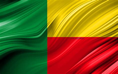 4K free download | Benin flag, African countries, 3D waves, Flag of Benin, national symbols ...