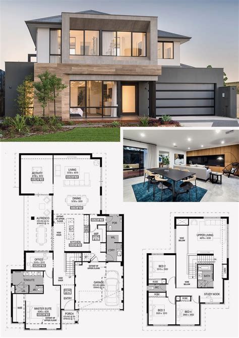 12 Two Storey House Design with Floor Plan with Elevation Pdf | Beautiful house plans, Modern ...