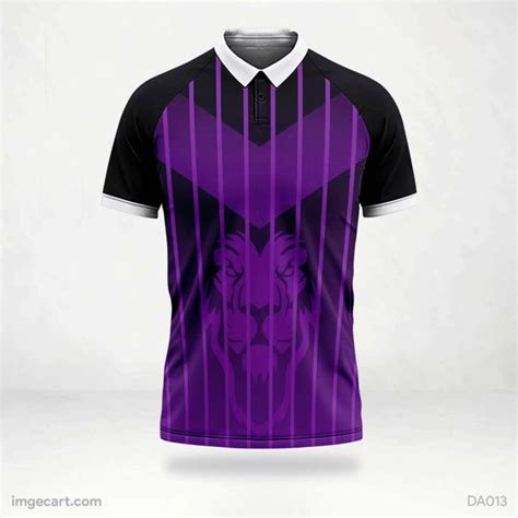 Football Jersey Design Black and Purple with Stripes - imgecart