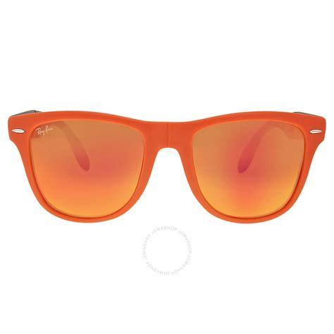 Ray Ban Wayfarer Folding Orange Flash Lenses Sunglasses - Wayfarer ...