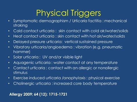 Diagnosis and treatment of physical urticaria