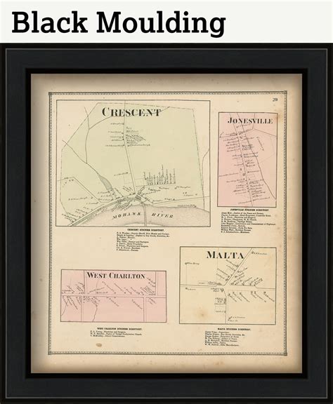 HALFMOON, New York 1866 Map, Replica or Genuine Original