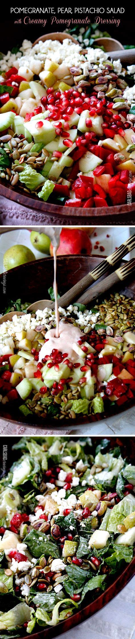 This salad is SO addictingly delicious! Sweet pomegranate arils, pears, apples, crunchy ...