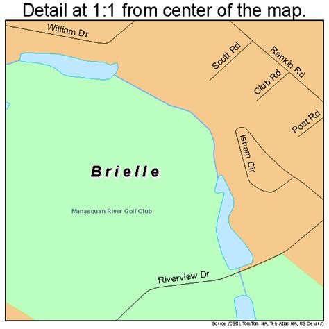 Brielle New Jersey Street Map 3407750