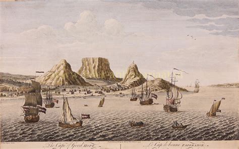 view of Cape of Good Hope original 18th century engraving