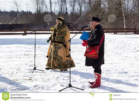 Celebration of Maslenitsa in the Suburbs Editorial Stock Photo - Image ...