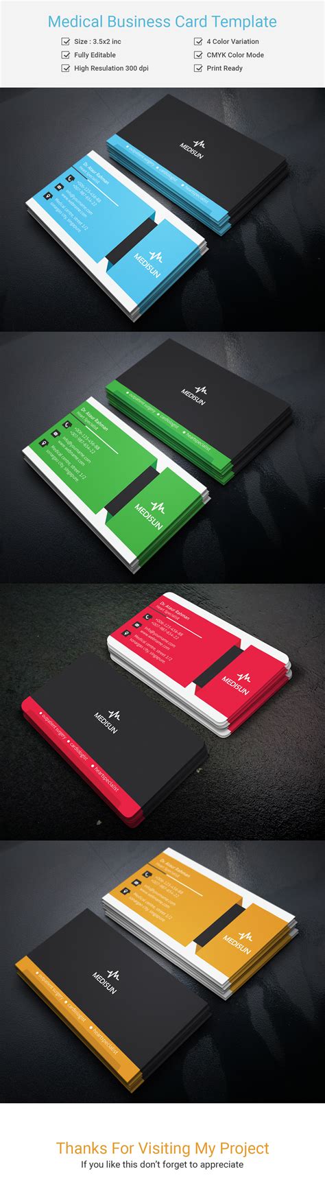 Medical Business Card Template on Behance