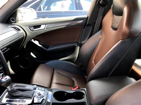 My apparently very rare B8.5 S4 interior. The lighting on the back of the seat shows the brown ...