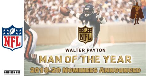 NFL ANNOUNCES 32 NOMINEES FOR WALTER PAYTON NFL MAN OF THE YEAR AWARD - Sportank