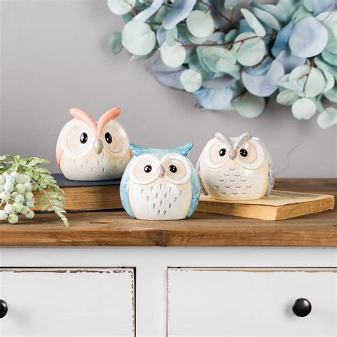 Set of 3 Terracotta Owl – Bombay Mercantile