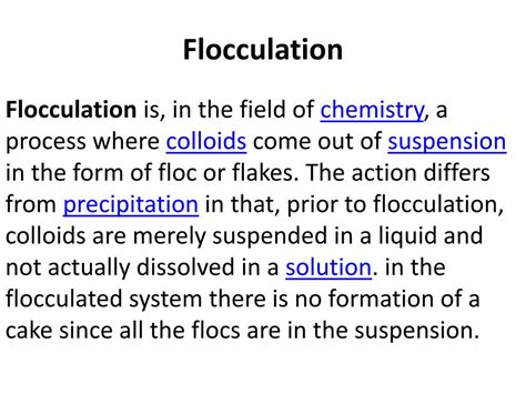 PPT - Flocculation PowerPoint Presentation, free download - ID:2168917