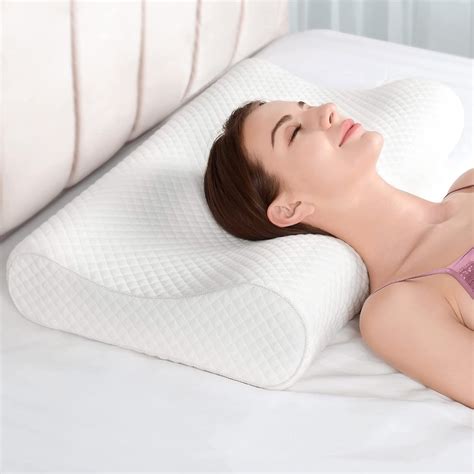 Amazon.com: AM AEROMAX 32" King Size Contour Memory Foam Pillow, Cervical Pillow for Neck Pain ...