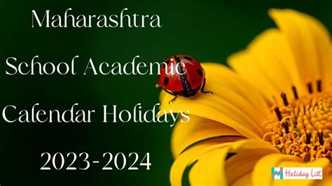 Maharashtra School Academic Calendar Holidays 2023-2024 - Holiday List India