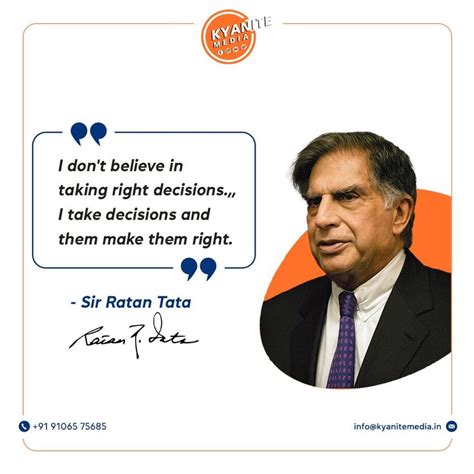 Ratan Tata Quotes | Social media ideas design, Social media design graphics, Graphic design lessons