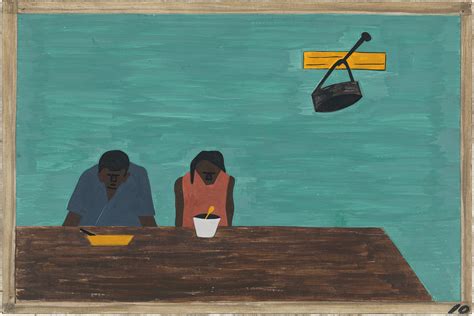 Migration Series No.10: They were very poor by Jacob Lawrence