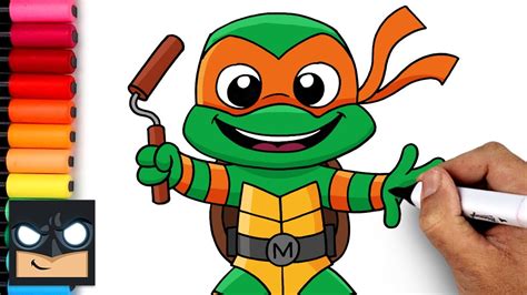 How To Draw Michelangelo | Teenage Mutant Ninja Turtles - YouTube