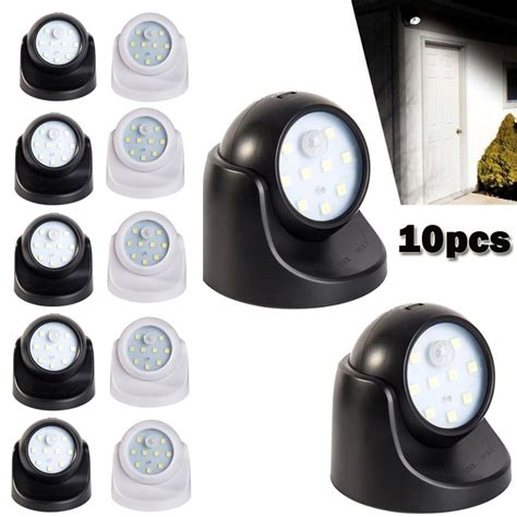 HOTBEST 5/10pcs Fashion Classic 360° Battery Operated Indoor Outdoor Night Light Garden Motion ...