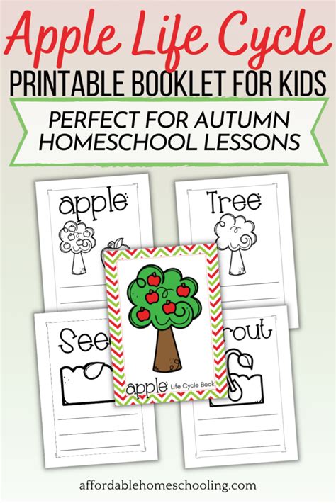 Free Apple Life Cycle Printable Book for Kids