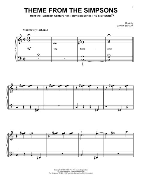 Theme From The Simpsons | Sheet Music Direct