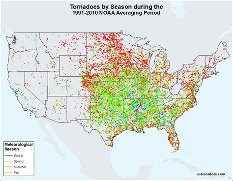 Monthly tornado averages by state and region - ustornadoes.com