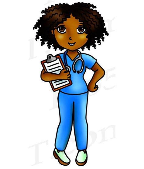 50% OFF Black Nurse Clipart, Black Girl Nurse, Clip Art, African American, Nurse Girl, Planner ...