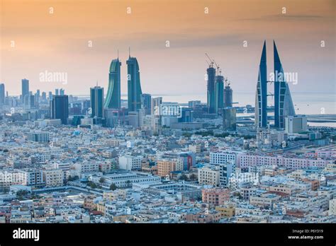 Bahrain, Manama, View of city skyline Stock Photo - Alamy