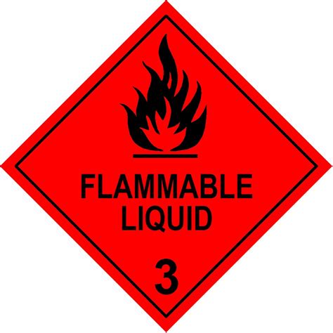 DANGEROUS GOODS LABEL "FLAMMABLE LIQUID 3" - Macarthur Wrap & Strap