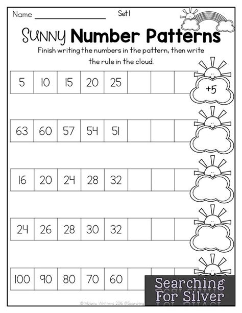 10++ Number Patterns Worksheets – Worksheets Decoomo