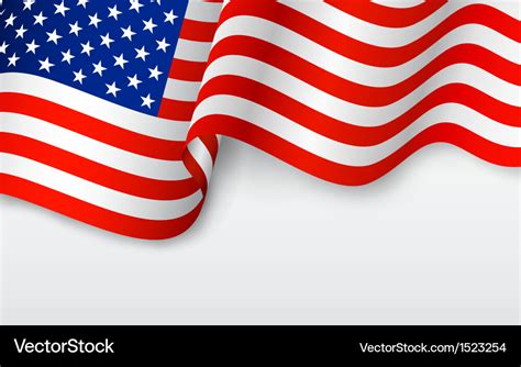 Wavy American Flag Background