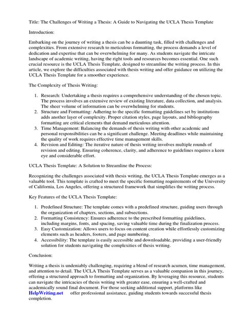 Ucla Thesis Template | PDF | Thesis | Page Layout