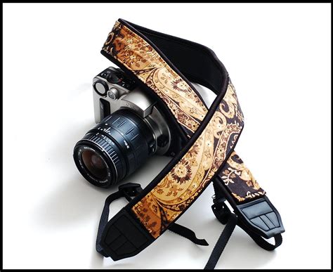 Custom Camera Strap on Etsy that is now interchangeable - Unisex golden ...