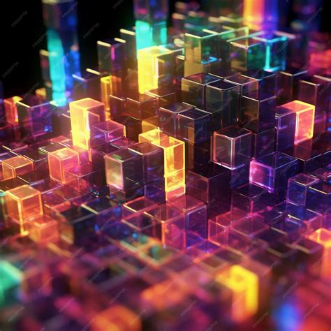 Premium AI Image | Abstract 3d cubes background wallpaper with glass ...