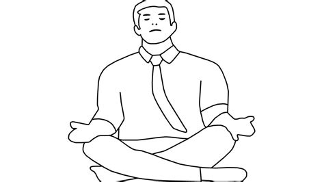 How to draw Person Meditating II Easily step by step - YouTube