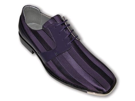 Men's Metal-Tip Satin Dress Shoes - Purple | Purple dress shoes, Dress ...