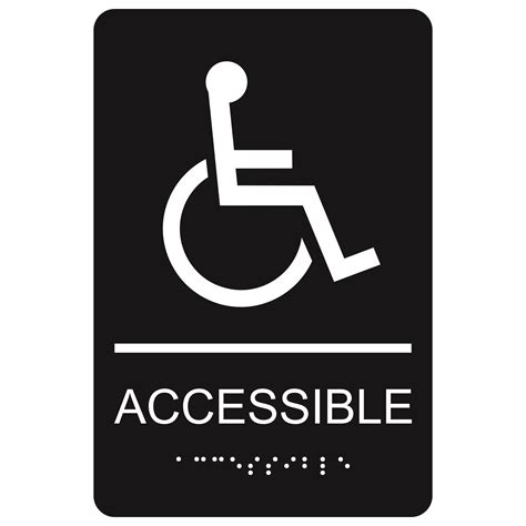 Accessible with Wheelchair Symbol - Economy ADA signs with Braille - Winmark Stamp & Sign ...
