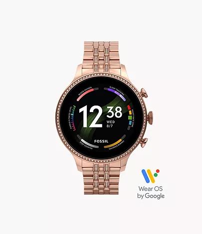 Fossil Gen Smartwatch 42mm Rose Gold-Tone Stainless Steel Rose Gold ...