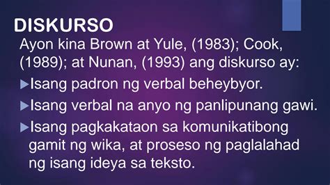 SOLUTION: Fil 1 modyul kahulugan ng diskurso - Studypool