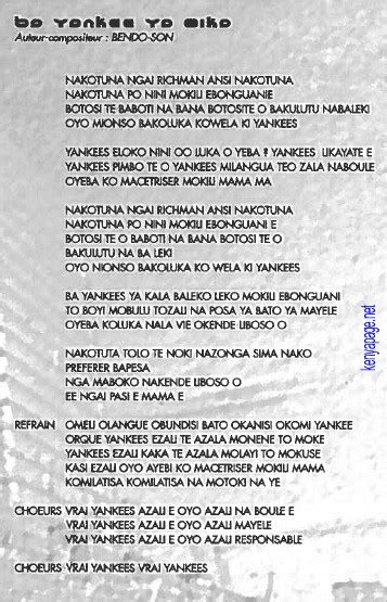 Bayankee by Viva La Musica and Papa Wemba (Lyrics) - Kenya Page BlogKenya Page Blog