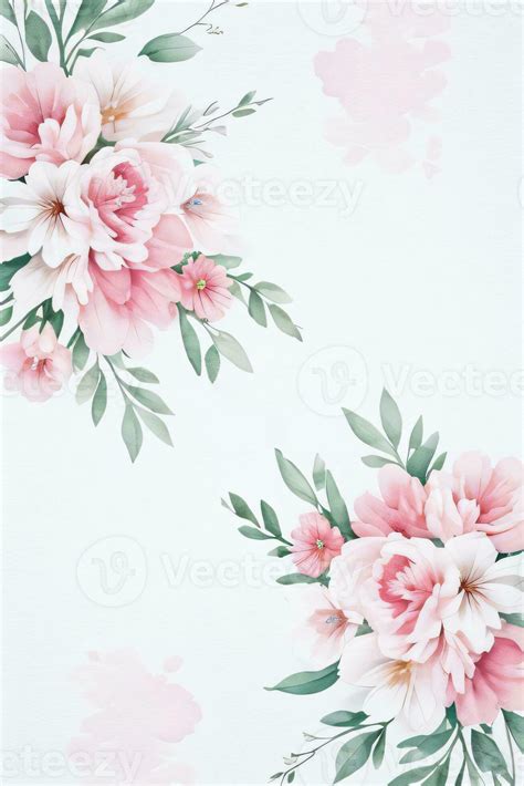 Watercolor Pink Flowers Background 30011115 Stock Photo at Vecteezy