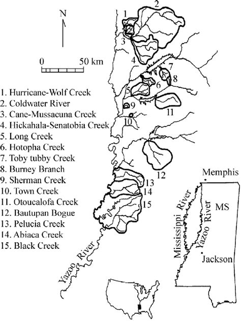 Yazoo River basin (after U.S. Army Corps of Engineers, 1990). Note that... | Download Scientific ...