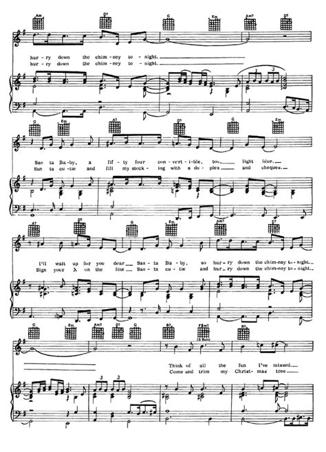 SANTA BABY Piano Sheet music | Easy Sheet Music