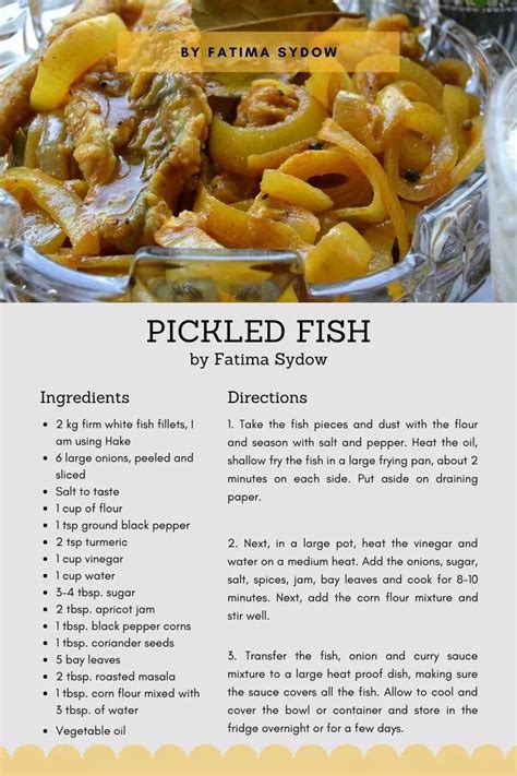 Pickle Fish Recipe | South african pickled fish recipe, Pickled fish recipe, Fish recipes