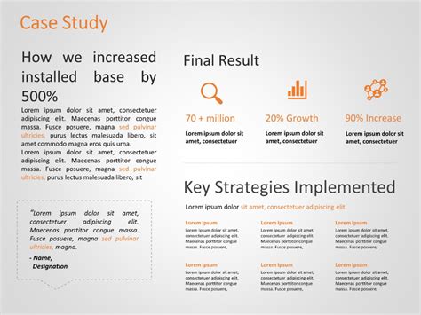 Marketing Case Study Template 4 - SlideUpLift Pitch Presentation ...