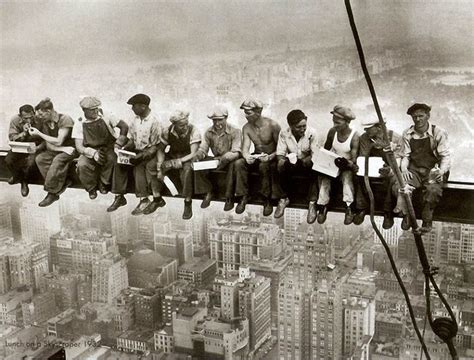 Top of the Rock, 1933 | Lunch atop a skyscraper, Iconic photos, Skyscraper new york