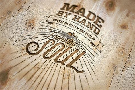 Engraved Wood Logo Mock Ups #NEEDED#Click#REQUIRED#BROWSER | Wood logo, Creative graphics ...