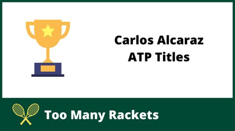 Carlos Alcaraz ATP Titles - 2 Grand Slams & 4 Masters 1000s